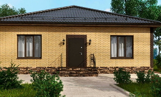 Проекты одноэтажных домов из кирпича | Строй-Мум - Муром от 3590 рублей